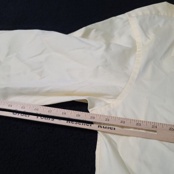 Arrow Fairfield Mens Button Up Shirt Yellow Size 34/35 Cotton Blend Neck 17 - Picture 4 of 12